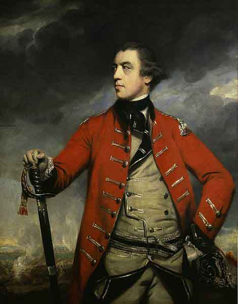 Oil on canvas portrait of British General John Burgoyne.